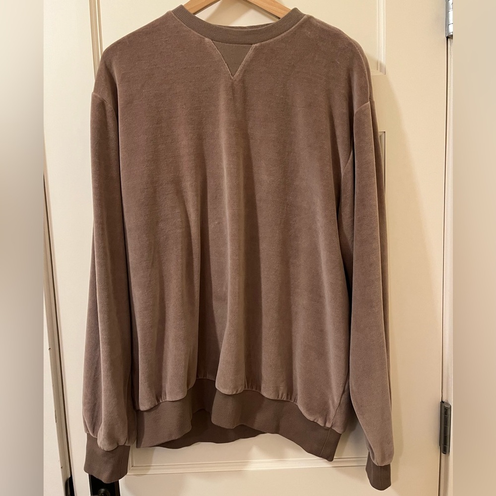 Vintage Norm Thompson • Velour Pullover • Men’s L • Dad-Core Sweatshirt